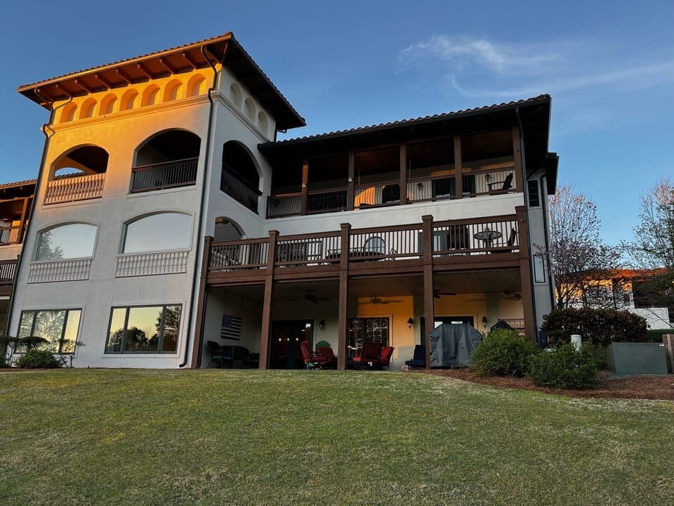 Back of villa with great outdoor space