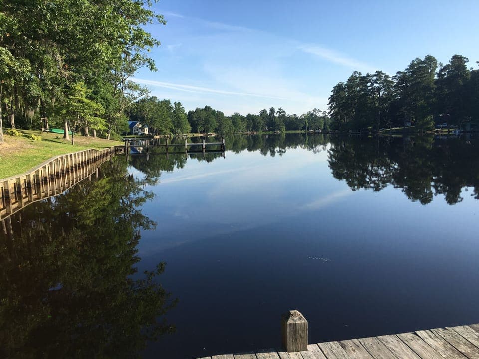 view from the dock