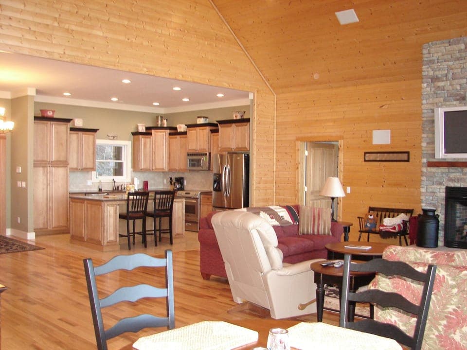 Living/dining room and kitchen - Open floor plan