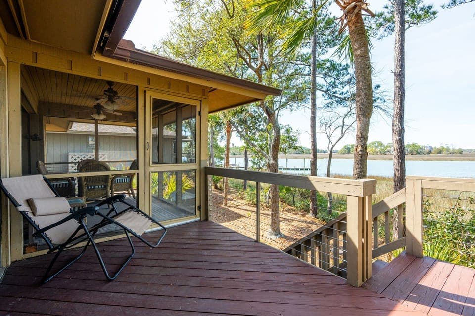 Back deck and dock