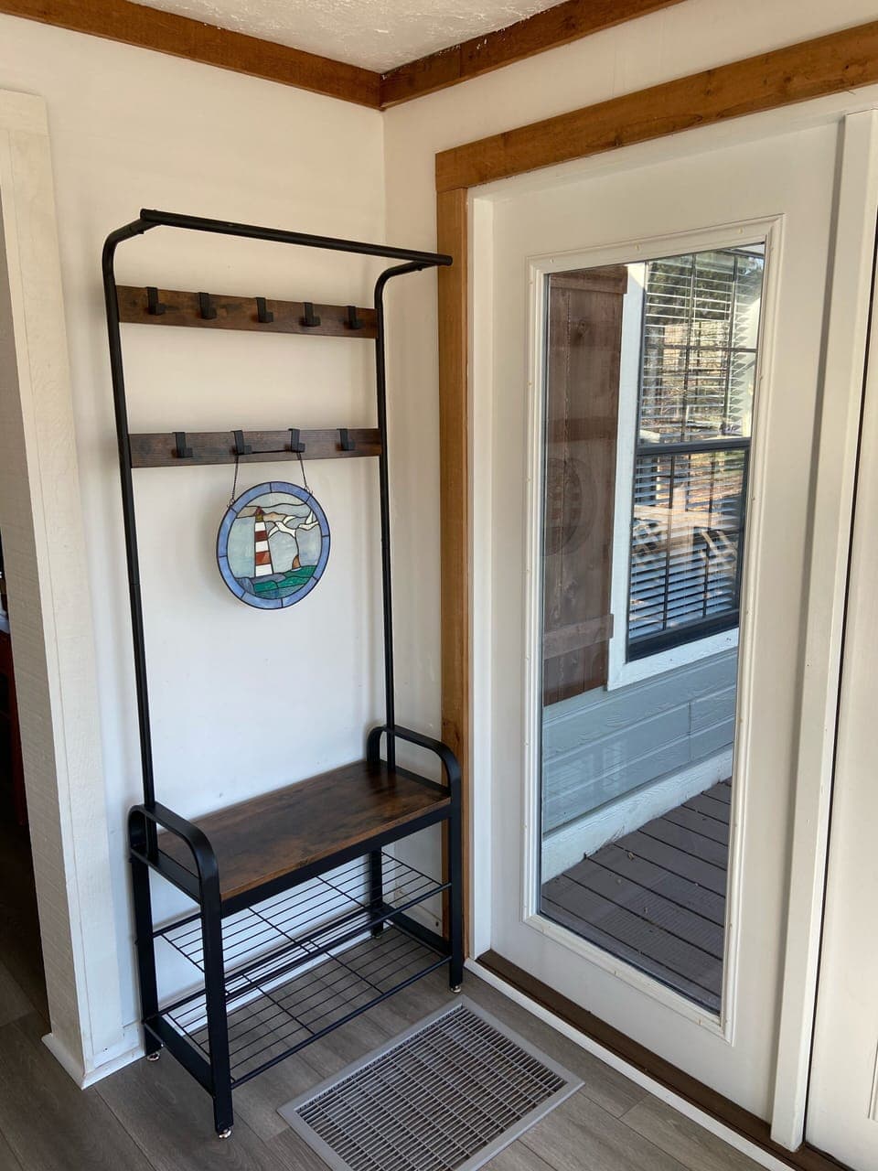 Hall tree/entrance to open deck 