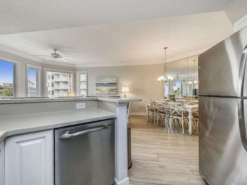 Kitchen and Dining Area at 2206 SeaCrest