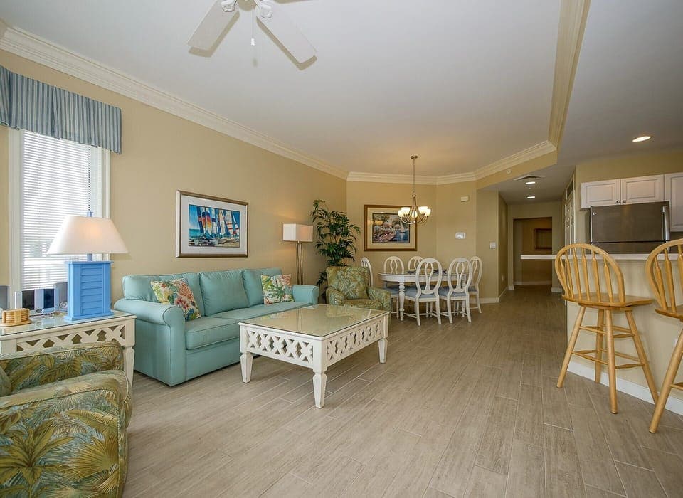 Living Room, Dining Area and Kitchen at 2510 Sea Crest