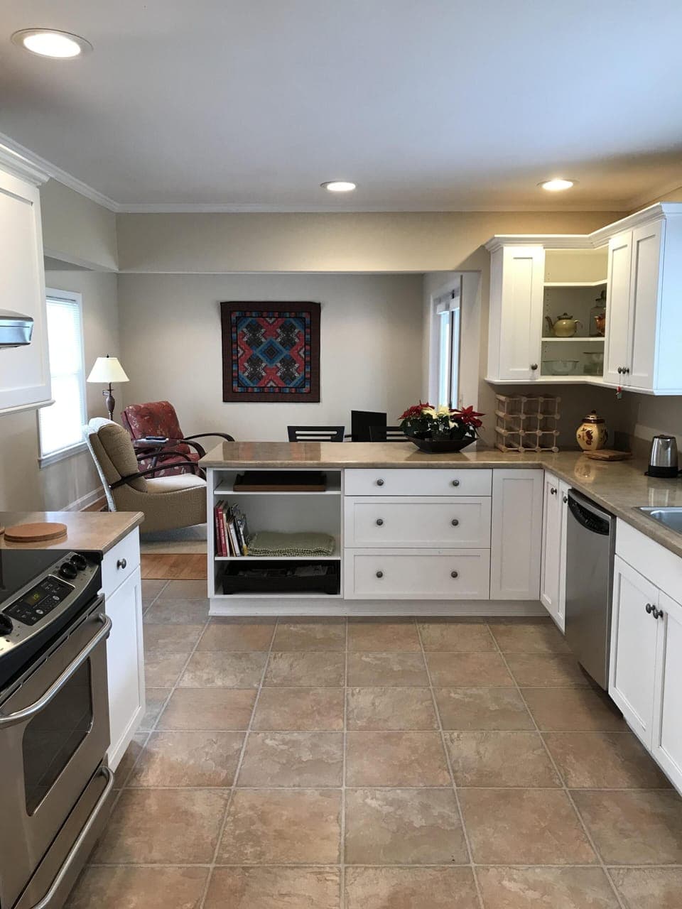 kitchen into small den