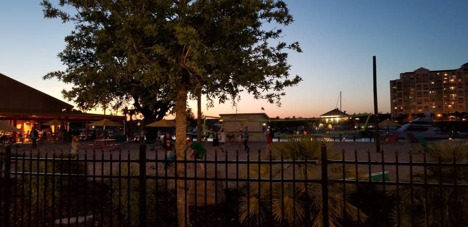 Volleyball area next to Lulu at Barefoot Landing