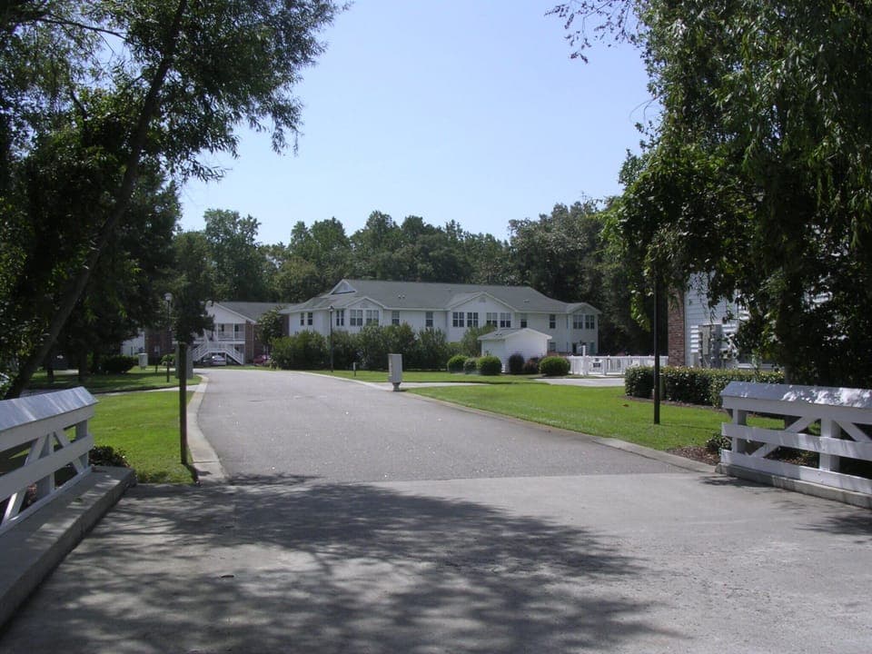 Private road access away from highway