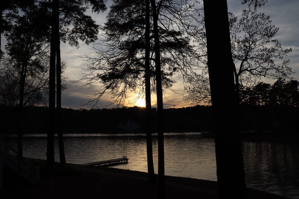 same view at sunset.  we have amazing sunset views!!
