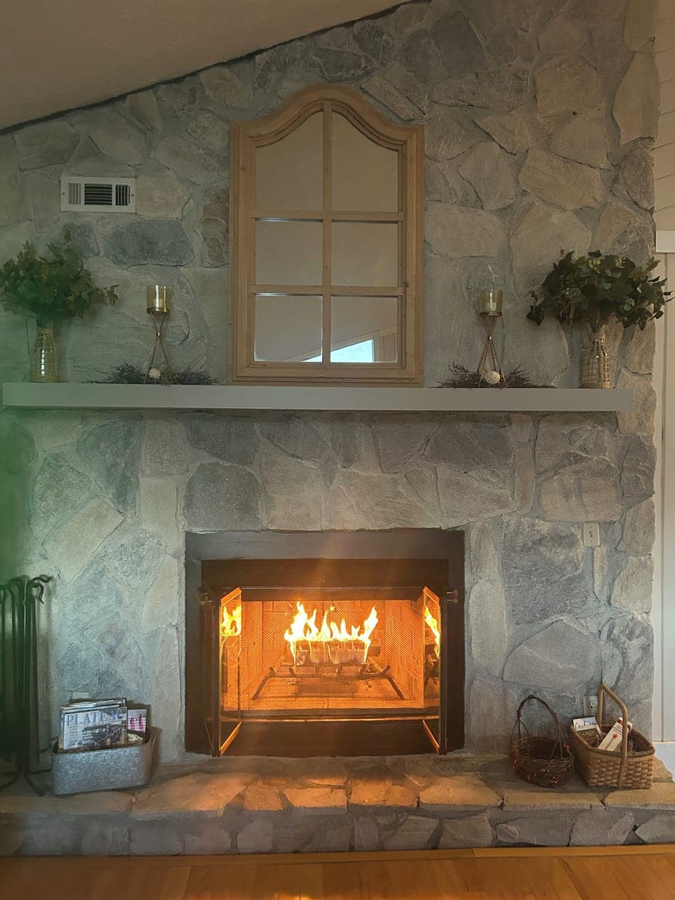 cozy fireplace