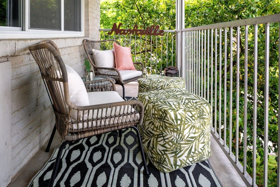 Outdoor balcony.