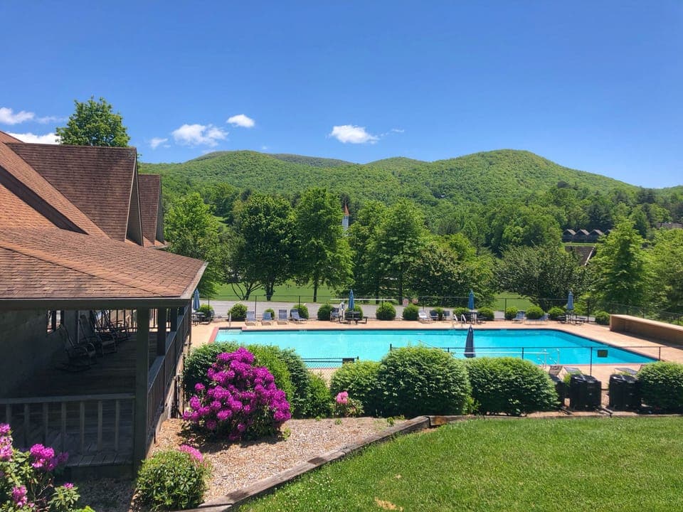 Sky Valley Resort pool -- complimentary access included with your rental!
