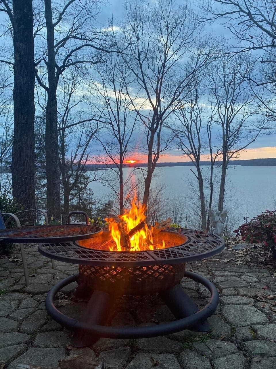 The Fire pit is great for grilling or enjoying!  Thanks H. Webb for the picture
