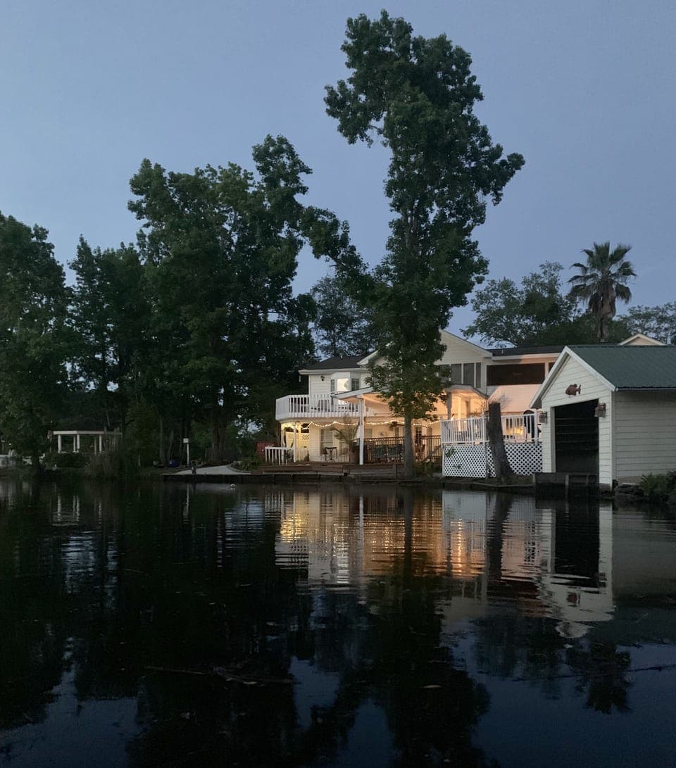  This is a picture from a kayak 