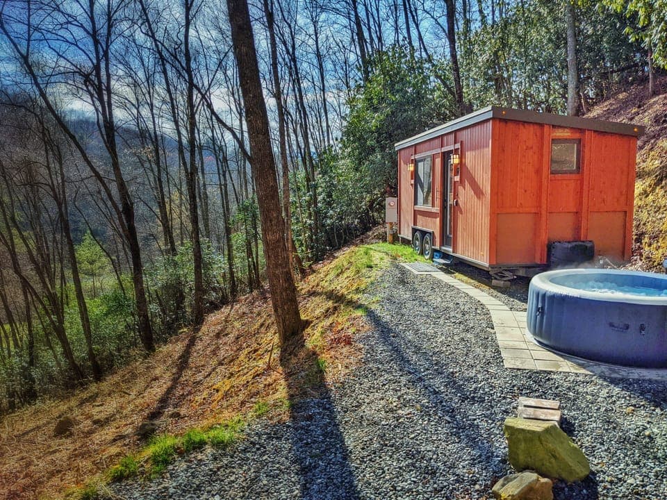 Enjoy soaking up the view while soaking in the hot tub!  Stars at night rock!!