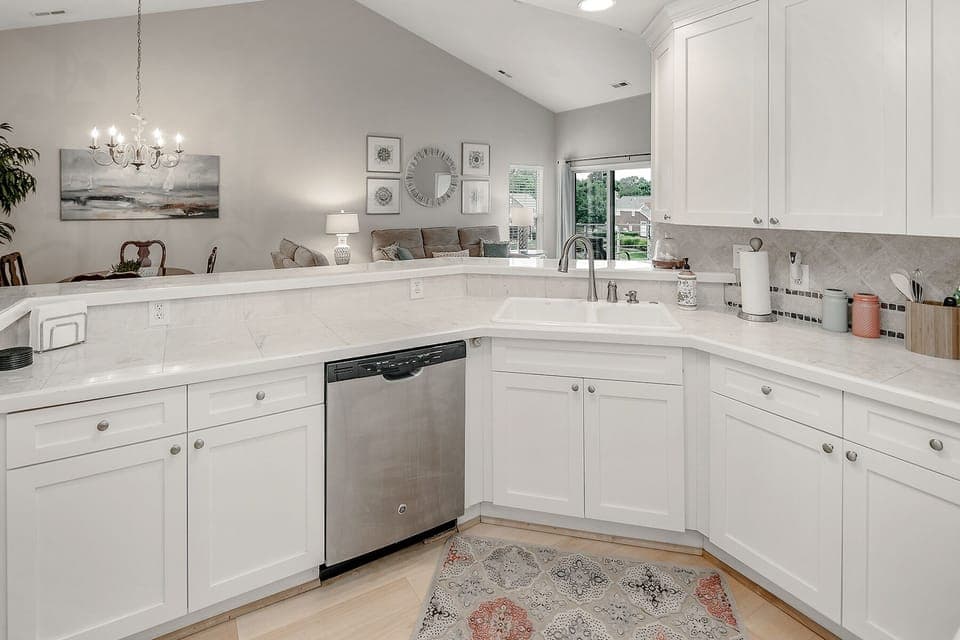 Kitchen - Vaulted Ceiling in Living Area