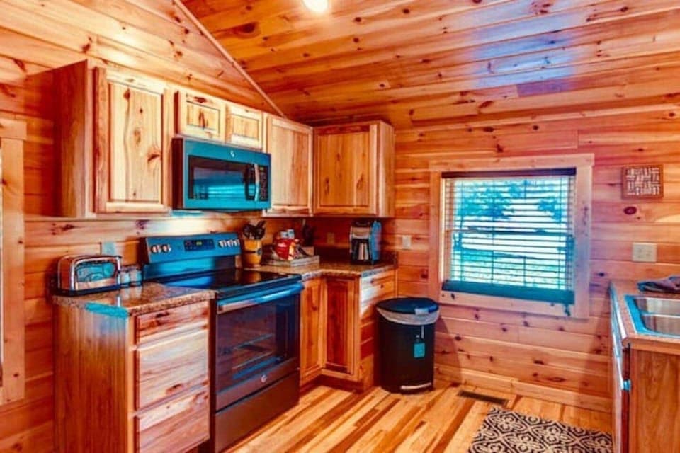 Kitchen for preparing meals 