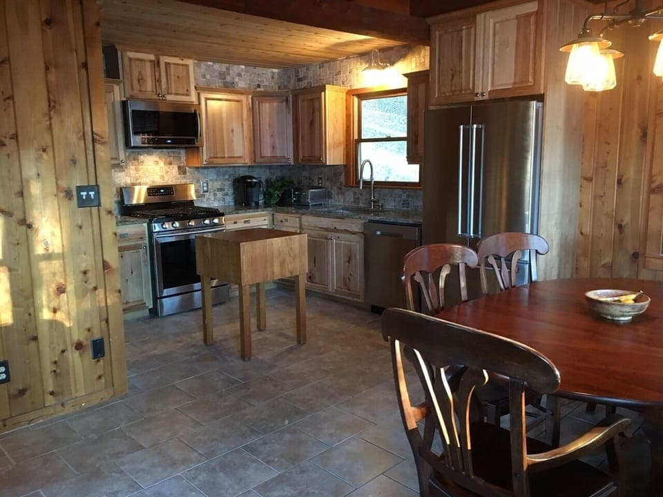 Kitchen and dining area