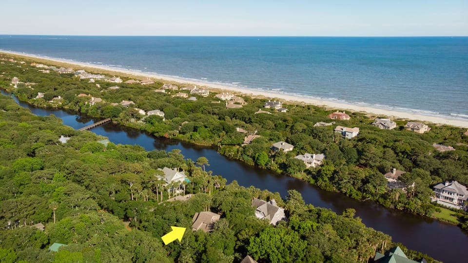 Aerial view of home