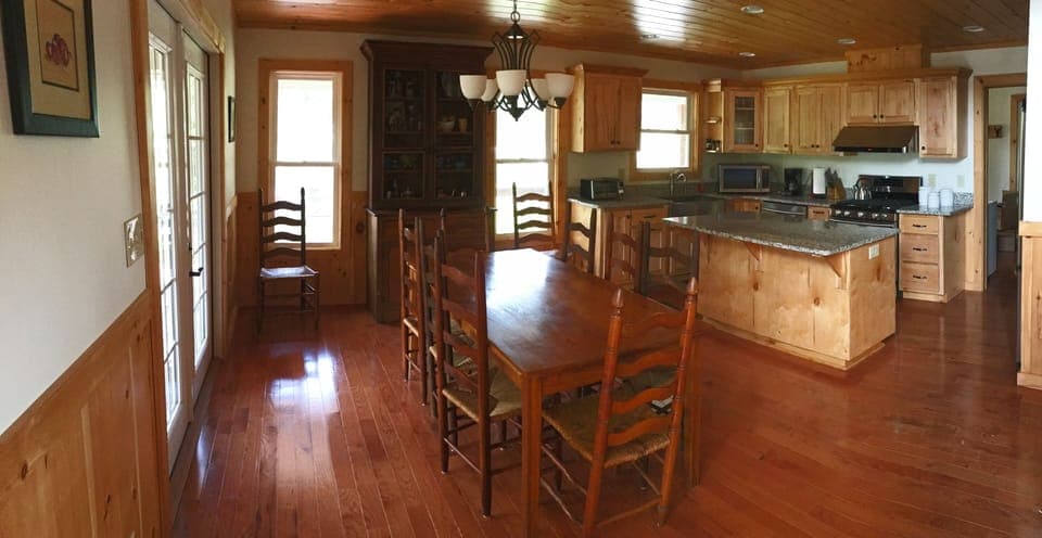 Dining Area and Kitchen with center island