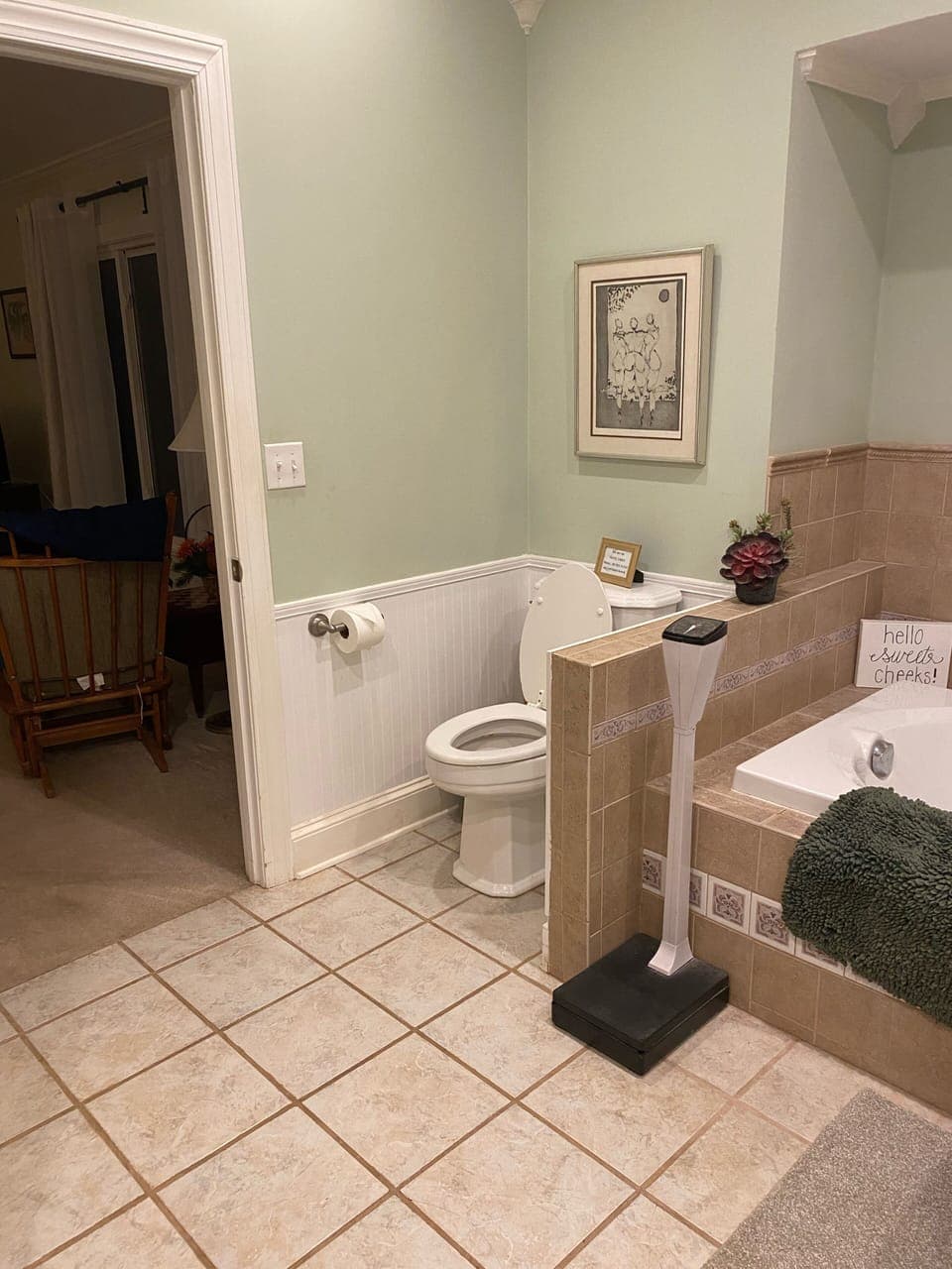 Toilet area.
