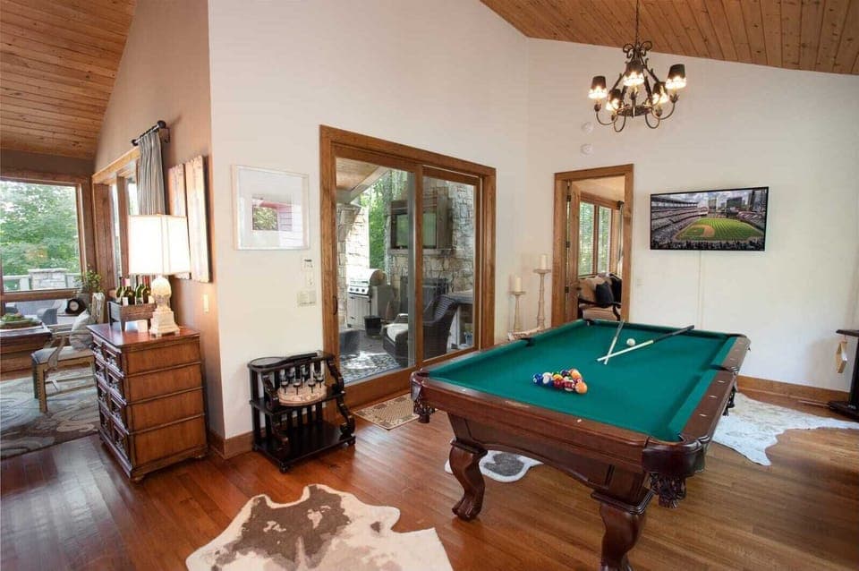 Game Table Next to Dining Area