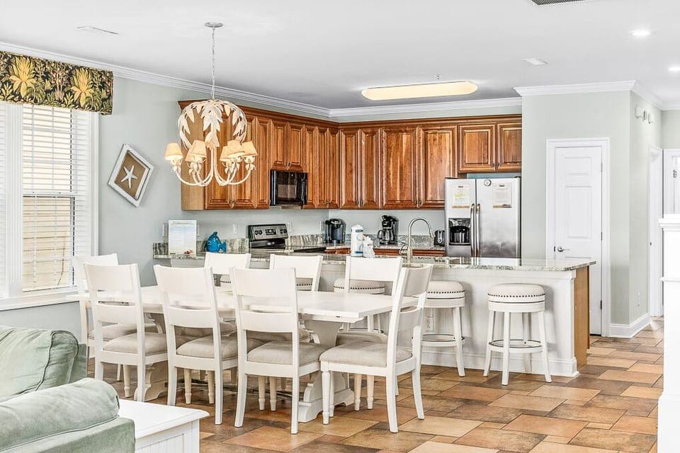 Your open kitchen flows seamlessly into the dining space, perfect for preparing meals while staying connected with family and friends.