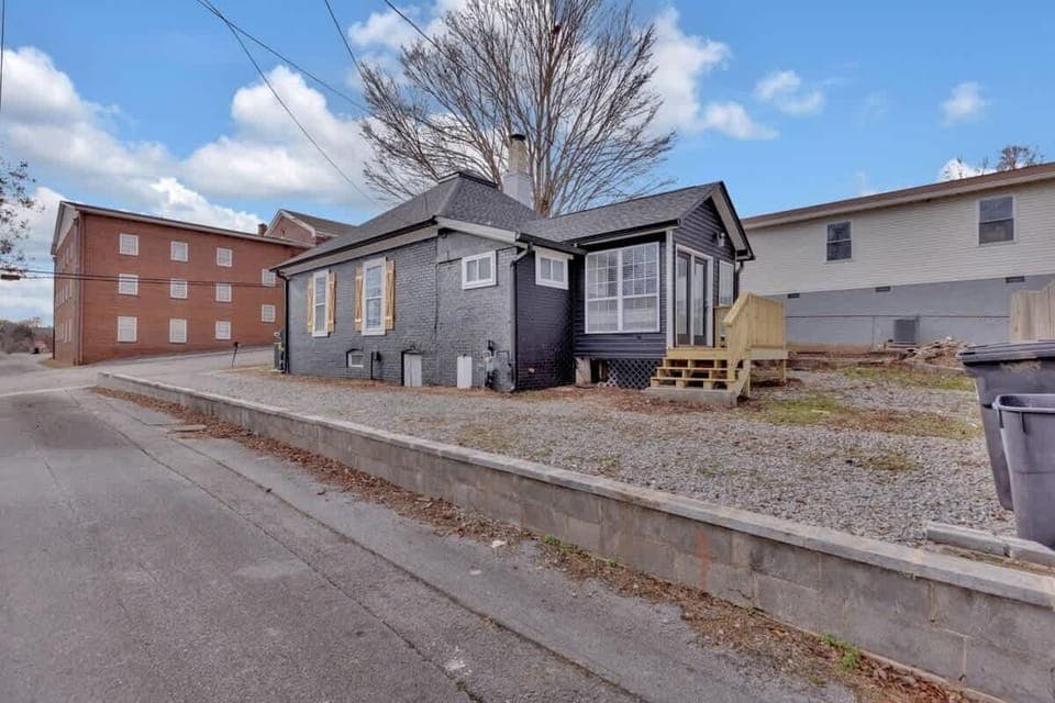 Rear view of cottage