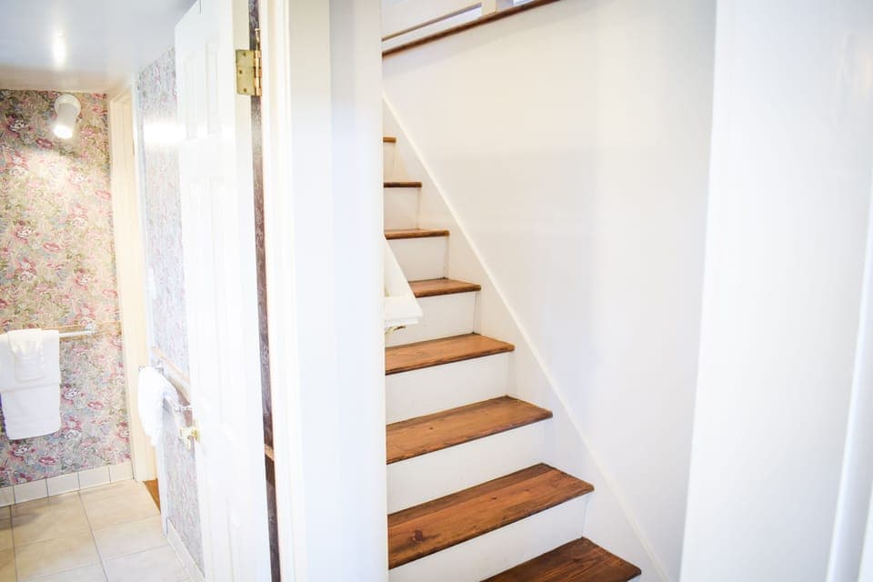 Heading upstairs