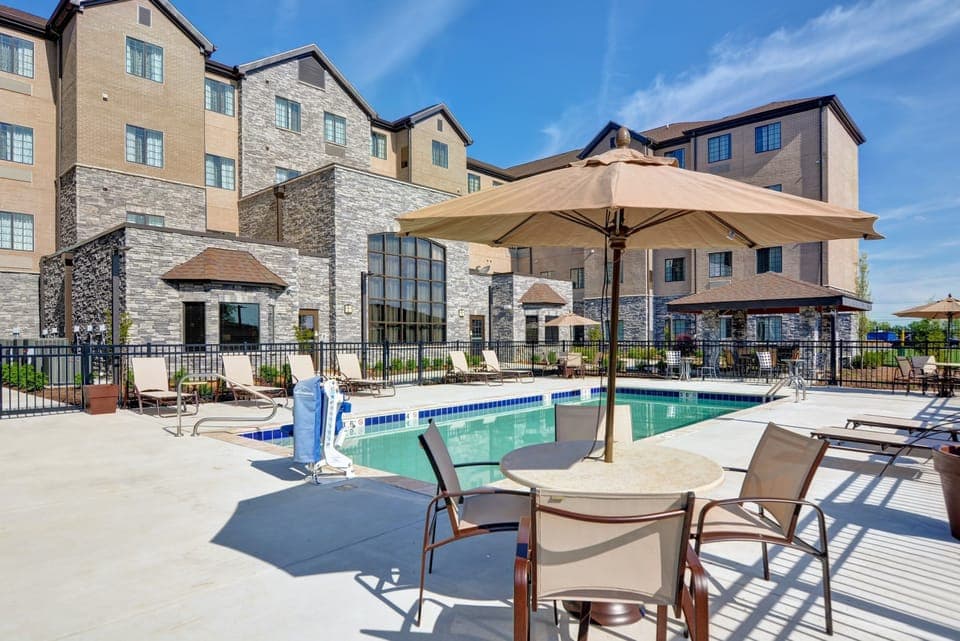 Get some sun in the outdoor pool.
