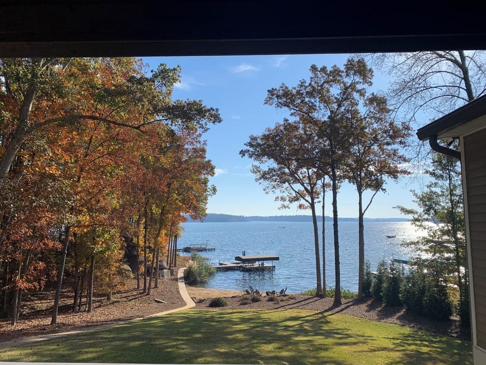 Wide open lake views from the deck.