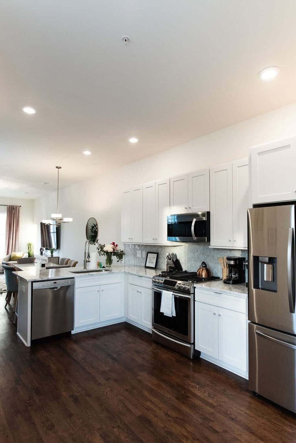 You're just steps away from an array of amazing restaurants and bars. However, if you prefer a cozy night in, our fully stocked kitchen has everything you need to create a beautiful meal for your crew.