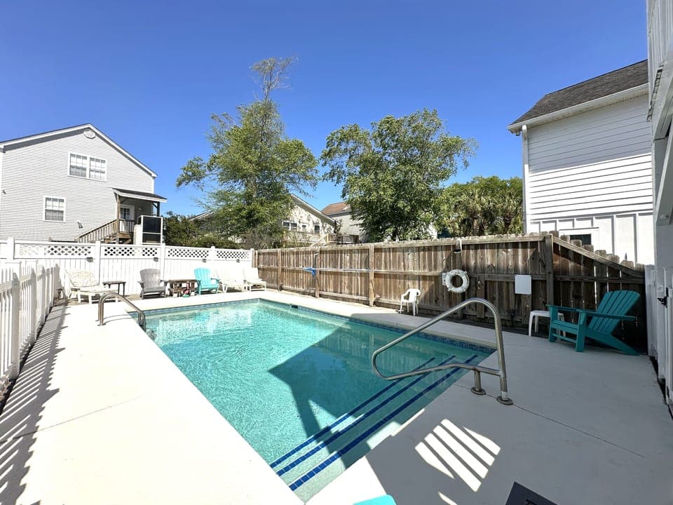 go for a swim in your private pool!