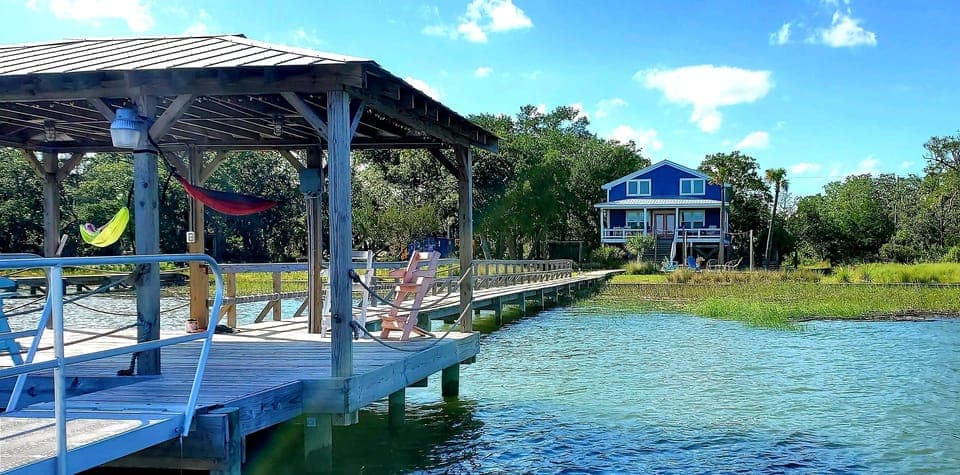 View from floating dock