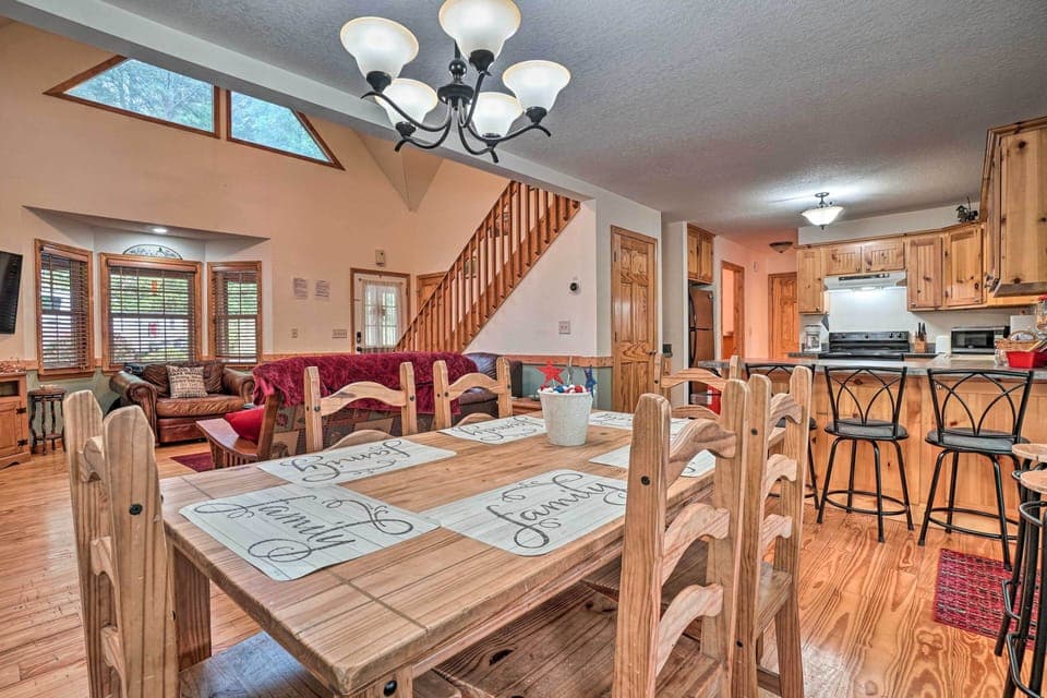 Gather around the dining table for family meals.