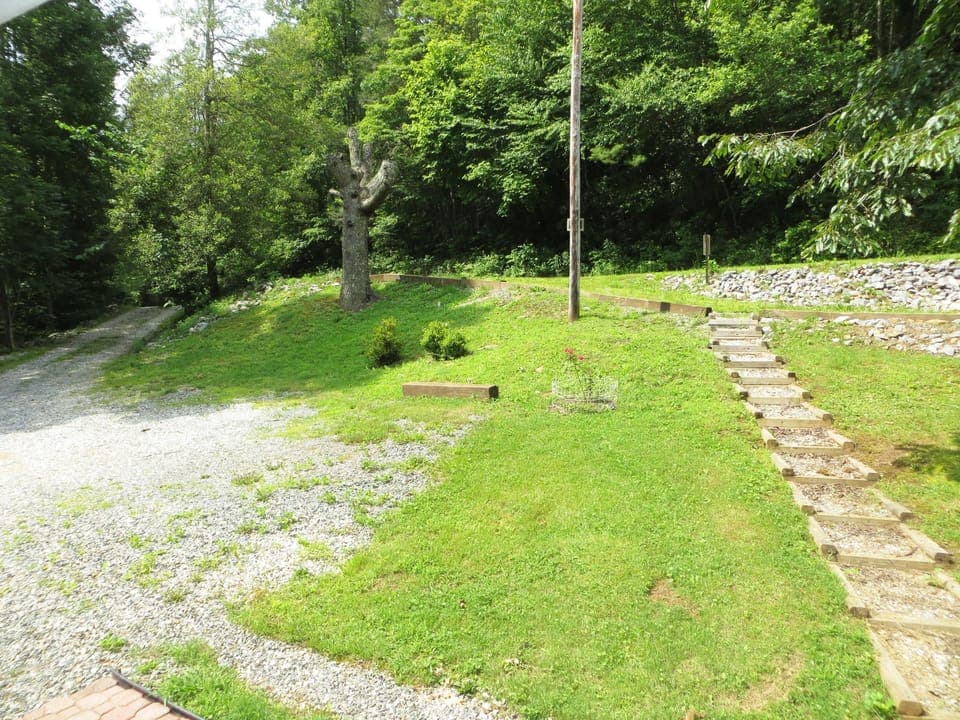 From house toward road
