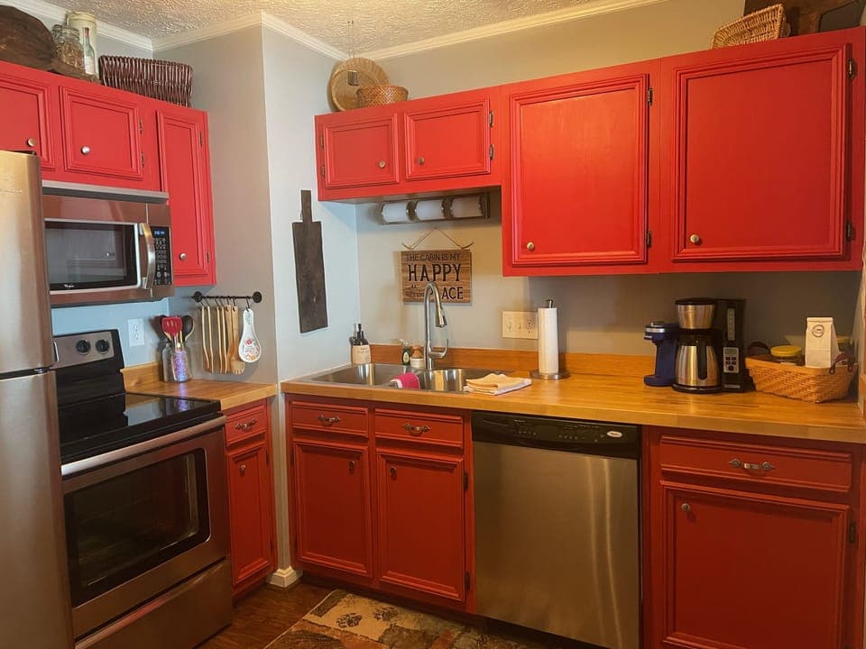 Kitchen from hallway. 