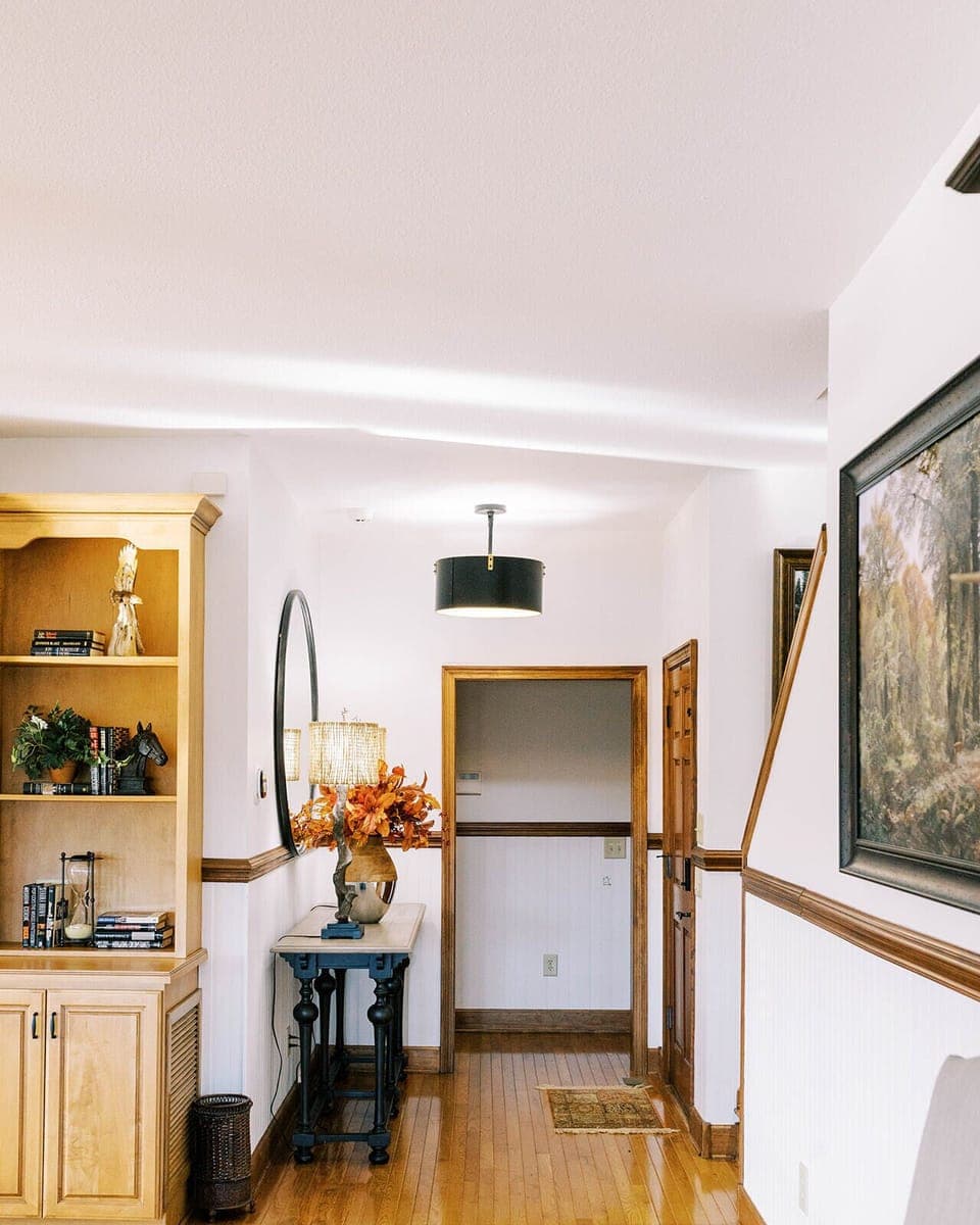 Entryway with art
