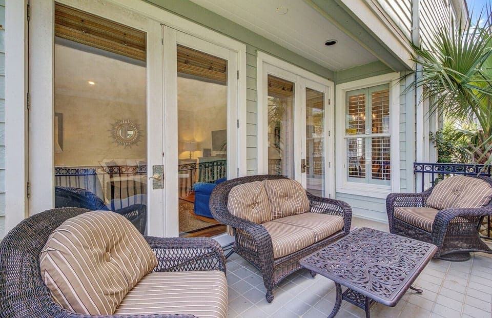 Porch located off the kitchen/living area.