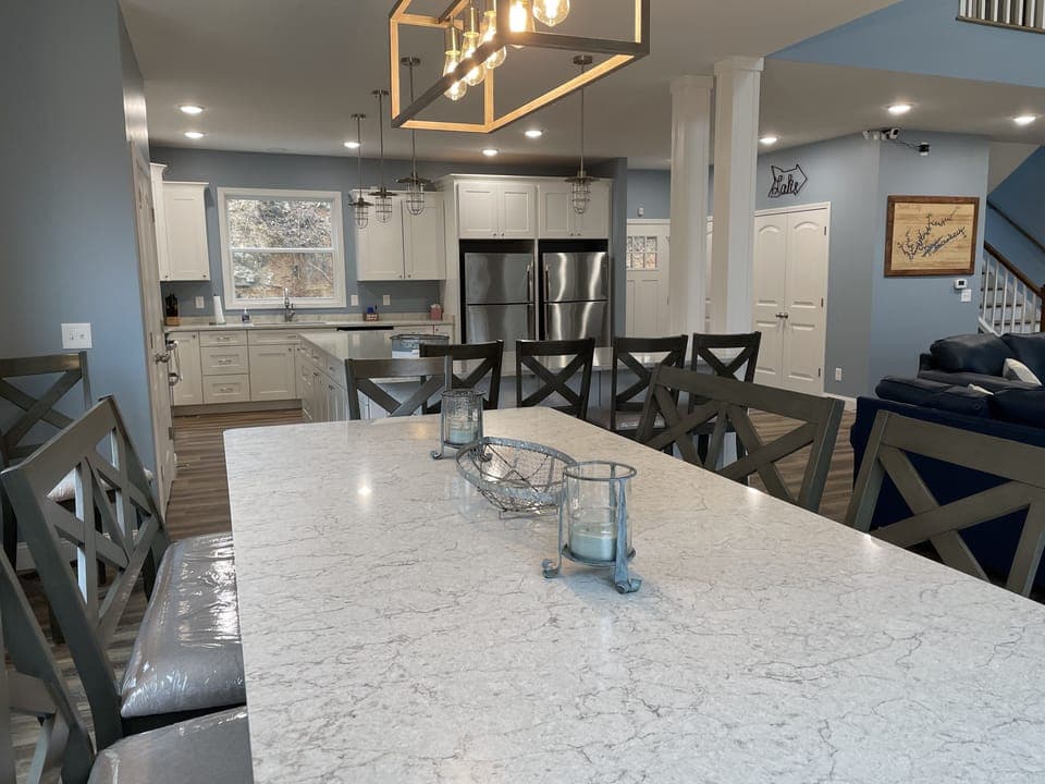 Dining area and kitchen