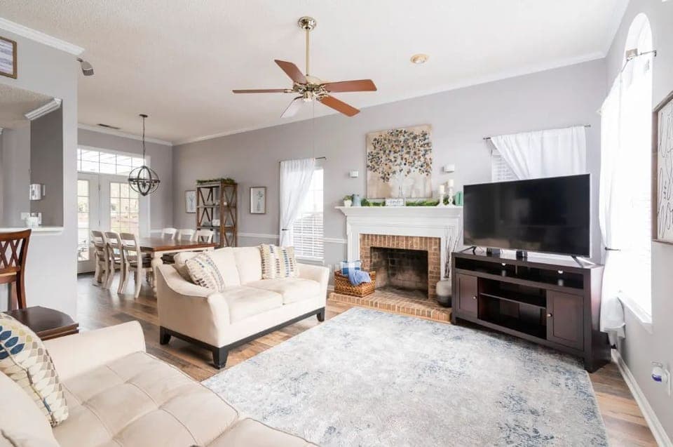 Spacious open layout