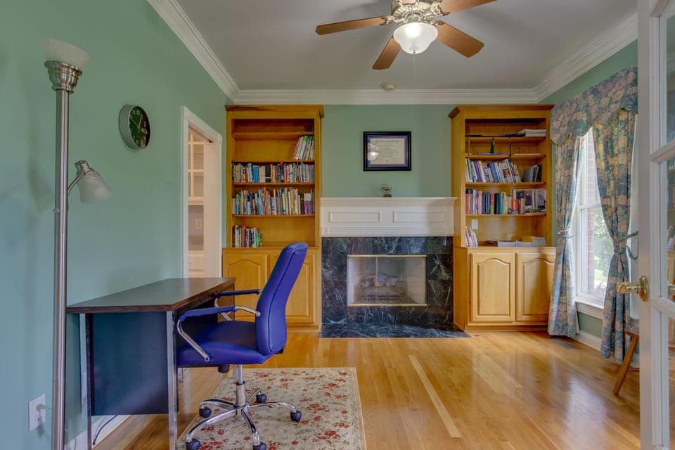 Library, work space and office room