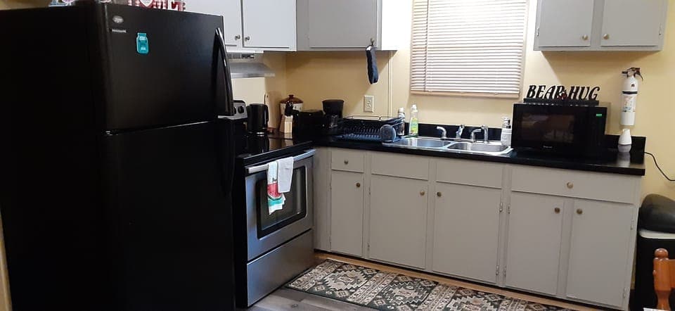 STANDARD REFRIGERATOR WITH STAINLESS GLASS TOP STOVE 