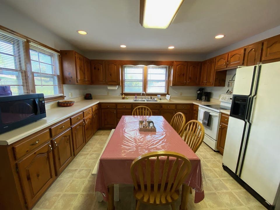 Plenty of space in this country kitchen.