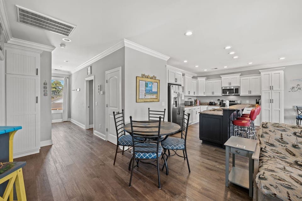 The spaciousness of this home is enhanced by the open floor plan.