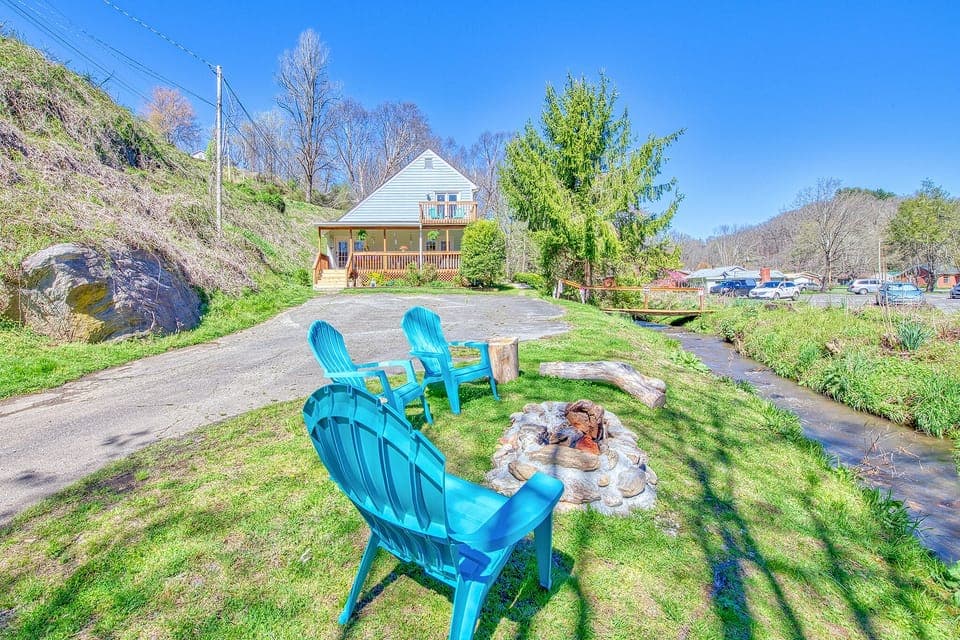 Creekside fire pit