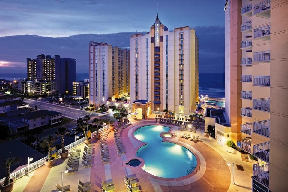 Outdoor view of resort.