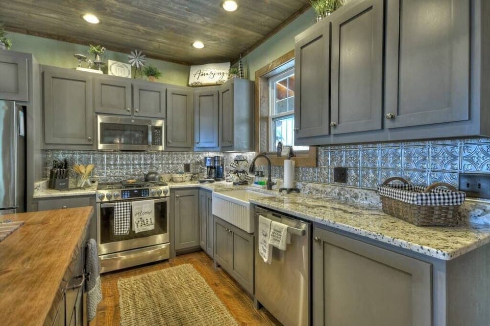 Fully stocked kitchen