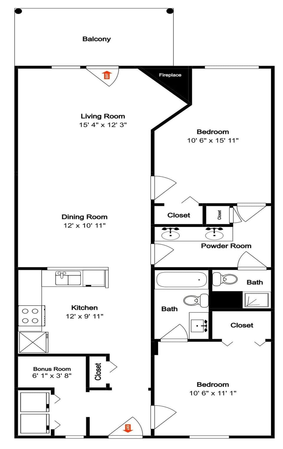 Lazy Bears Den 2103 - Floor Plan