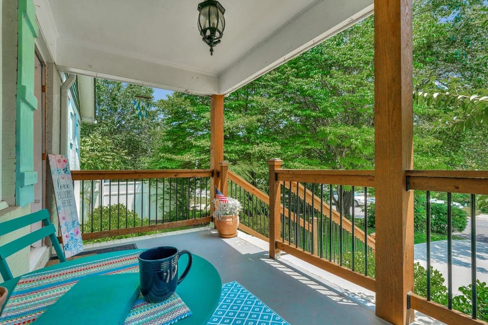 Sunny Front Porch for your Morning Cuppa & a Quiet Read
