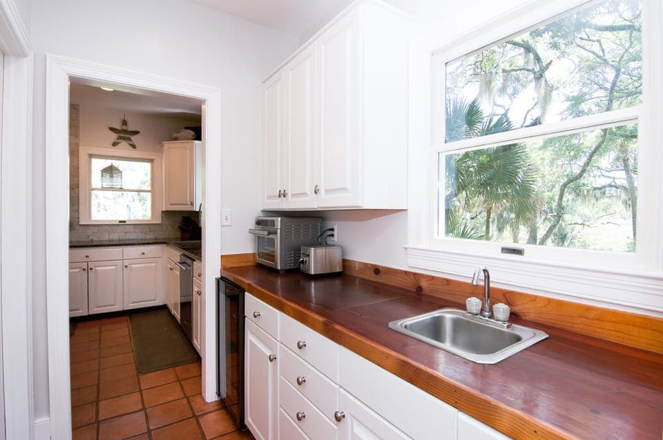 Butler Pantry for extra storage and serving.