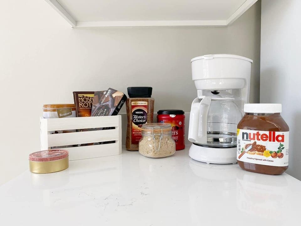 Complimentary coffee corner